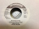 RARE Northern Soul 45 JACKIE WILSON Because Of You b/w Same BRUNSWICK PROMO