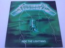 METALLICA ride the lightning LP 1984 ORIGINAL bernett GREEN cover FRENCH PRESS