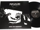 RAZOR -Armed and Dangerous LP Cult Debut--SPEED METAL venom piledriver bulldozer