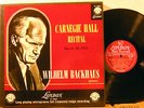 LONDON LL 1108-9 BACKHAUS MARCH 30 1954  Carnegie Hall Recital  2LP NM MONO