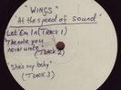 WINGS At The Speed Of Sound Orig UK White Label Promo LP BEATLES Paul McCartney