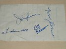 RAMONES VERY RARE FULL SET OF HAND SIGNED AUTOGRAPHS PUNK SEX PISTOLS THE CLASH