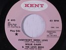 WILLIE GAUFF & LOVE BROTHERS: Everybody Needs Love / Whenever I Can't Sleep 45