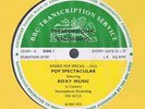 ROXY MUSIC + ATOMIC ROOSTER LP 1972 BBC Transcription Disc split cue sheets MINT