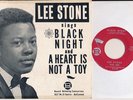 LEE STONE Northern Soul popcorn 45 rpm Black Night (Hear It) + Picture Sleeve