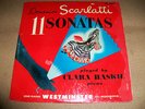 Domenico Scarlatti 11 Sonatas Played by Clara Haskil Lp Westminster Original