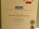Archiv Produktion 198186 Fournier Import LP Bach Suiten fur Violoncello solo NM