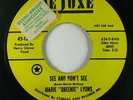 Funk 45 MARIE QUEENIE LYONS See And Don't See / Daddy's House on Deluxe VG++