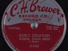 Hear Black Gospel 78 rpm  GOLDEN SONG BIRDS When They Ring Those... C. H. BREWE