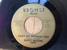 Dusty Wilson   Detroit northern soul r&b 45 Can't Do Without You   Bronse