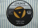 JAN AND DEAN - THERE'S A GIRL ORIG 1959 UK PRESSING LONDON SILVER TRI-CENTRE 45