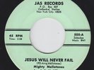 Black Gospel 45 - Mighty Mellotones - Jesus Will Never Fail - JAS - mp3