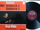 BRUNO WALTER BEETHOVEN SYMPHONIE Nr.4 & 5 PHILIPS HI-FI STEREO LP HOLLAND NM