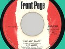 LEE MOSES Time and Place / I Can't Take No Chances 45rpm Front Page 1970