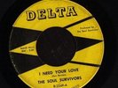 GARAGE ROCK 45 SOUL SURVIVORS I NEED YOUR LOVE DELTA 2249 HEAR
