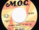 NORTHERN SOUL 45 RPM - MELODICS on M.O.C. RECORDS
