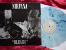 NIRVANA - BLEACH - LP UK 1989 ORIG  MARBLED BLUE TRANSLUCENT VINYL EX++