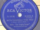 78 Rpm Record Hank Snow With This Ring I Thee Wed / I'm Moving On