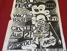 RARE 1981 BLACK FLAG FLYER WASTED YOUTH CIRCLE 1@ CUCKOOS NEST PUNK HARDCORE KBD
