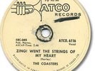 The COASTERS Rock & Roll 78 RPM Record. Yakety Yak. Atco 6116