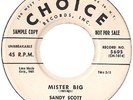 SCOTT,SANDY CHOICE 5605 MISTER BIG M- DJ $100.00