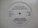 JUNE EVANS if you want my lovin' H&H promo boogie funk 12