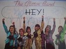 THE GLITTER BAND Hey FULLY SIGNED UK Bell GLAM ROCK VINYL LP