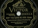Charlie Johnson's Paradise Ten, New Orleans Blue Five Victor 20653 78 rpm