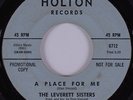 Northern Soul 45 LEVERETT SISTERS A Place For Me HOLTON HEAR PROMO