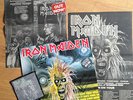 IRON MAIDEN FIRST ALBUM  SIGNED  ORIGINAL ADVERT  AND PATCH VINYL NWOBHM RARE