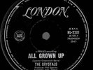 THE CRYSTALS:All Grown Up/ Irving. RARE Aussie/OZ 7