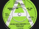 TMG 832 - TEMPTATIONS Smiling Faces Sometimes DEMO 45 Tamla Motown PRESS RELEASE