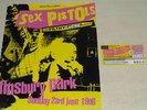 SEX PISTOLS RARE ORIG CONCERT PROGRAMME + ORIG TICKET FINSBURY PARK 96 PUNK