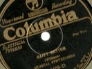 Musical Stevedores Happy Rhythm, Honeycomb Harmony, Columbia 14406 78 rpm