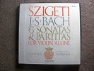 SZIGETI  J.S. BACH 6 SONATAS & PARTITAS FOR VIOLIN ALONE BACH GUILD 3 LP BOX SET