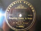 78rpm FAVORITE RECORD - MAX DE GROOT Violin BRAHMS+DELIBES - EARLY RECORDING 