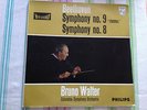 BRUNO WALTER Beethoven: Symp. No 9 & 8 2xLP Hol. PHILIPS 835 542/3 AY HIFI