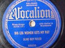 Blind Boy Fuller & Sonny Terry Prewar Blues 78 rpm 1939 Vocalion 05030