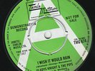 I WISH IT WOULD RAIN - GLADYS KNIGHT - PRISTINE GREEN & WHITE DEMO - TMG 674