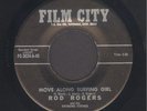Surf 45  Rod Rogers  MOVE ALONG SURFING GIRL / WATUSI WING DING  Film City  hear