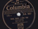 HUE LEE / YAO LEE 78 ROSE, ROSE I LOVE YOU /AUTUMN MELODY COLUMBIA DB2637 VG