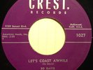 Bo Davis ROCKABILLY 45 Let's Coast Awhile on Crest Lbl EDDIE COCHRAN HEAR #BB444