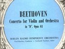 Beethoven Violin Concerto  Gerhard Taschner   Berlin RSO Paul Roether   Regent