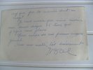 CARTE ECRITE ET DEDICACEE PAR JACQUES BREL