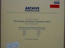 FOURNIER Bach Cello Suites 1 & 2 DGG Archive 73186 Red Stereo LP MINT-