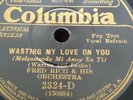 FRED RICH 78rpm Wasting My Love On You CAVALIERS Wedding Bells COLUMBIA 2324-D M