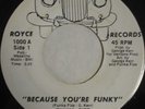 FUNKA FIZE Because You're Funky ROYCE - RARE FUNK 45 2-SIDER M- LISTEN