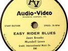 MUNDELL LOWE & JOAN BROOKS 78 RPM - Easy Rider Blues