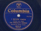 78 RPM Chocolate Dandies/Chick Webb blue wax Columbia 2875-D in E-