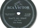 Rare ELVIS PRESLEY Rock'n Roll 78 RPM Record. That's All Right (Mama)